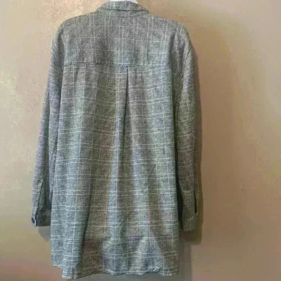 Max Studio 2X Shirt Jacket Plaid buttons pockets - Picture 4 of 12